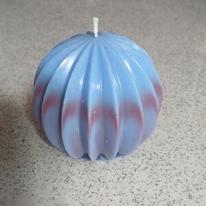 Blue and Purple Swirl Candle